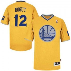 Maillot NBA Or Andrew Bogut #12 Golden State Warriors 2013 Christmas Day Authentic Homme Adidas