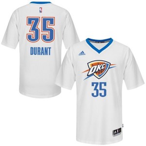Oklahoma City Thunder Kevin Durant #35 Pride Swingman Maillot d'équipe de NBA - Blanc pour Homme