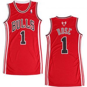 Maillot Swingman Chicago Bulls NBA Dress Rouge - #1 Derrick Rose - Femme
