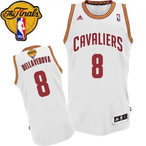 Maillot Swingman Cleveland Cavaliers NBA Home 2015 The Finals Patch Blanc - #8 Matthew Dellavedova - Homme