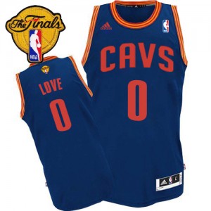 Maillot NBA Bleu clair Kevin Love #0 Cleveland Cavaliers Revolution 30 2015 The Finals Patch Authentic Homme Adidas