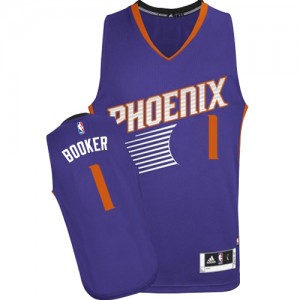 Maillot NBA Authentic Devin Booker #1 Phoenix Suns Road Violet - Homme