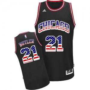 Maillot NBA Authentic Jimmy Butler #21 Chicago Bulls USA Flag Fashion Noir - Homme