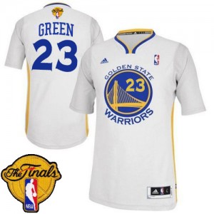 Maillot NBA Blanc Draymond Green #23 Golden State Warriors Alternate 2015 The Finals Patch Swingman Homme Adidas