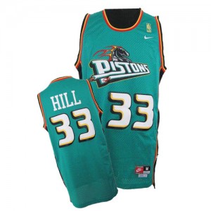 Maillot Nike Vert Throwback Authentic Detroit Pistons - Grant Hill #33 - Homme