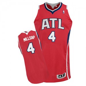 Maillot NBA Authentic Paul Millsap #4 Atlanta Hawks Alternate Rouge - Homme