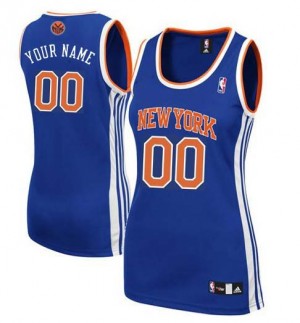 Maillot NBA Authentic Personnalisé New York Knicks Road Bleu royal - Femme