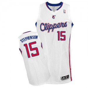 Los Angeles Clippers #15 Adidas Home Blanc Authentic Maillot d'équipe de NBA Magasin d'usine - Lance Stephenson pour Homme