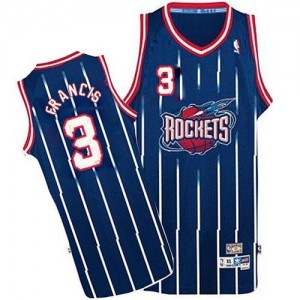 Maillot NBA Bleu marin Steve Francis #3 Houston Rockets Throwback Authentic Homme Adidas