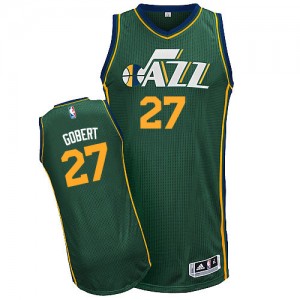 Utah Jazz Rudy Gobert #27 Alternate Authentic Maillot d'équipe de NBA - Vert pour Homme