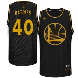 Golden State Warriors #40 Adidas Precious Metals Fashion Noir Swingman Maillot d'équipe de NBA prix d'usine en ligne - Harrison Barnes pour Homme
