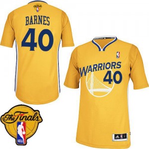 Golden State Warriors Harrison Barnes #40 Alternate 2015 The Finals Patch Authentic Maillot d'équipe de NBA - Or pour Homme