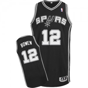 Maillot NBA Authentic Bruce Bowen #12 San Antonio Spurs Road Noir - Homme