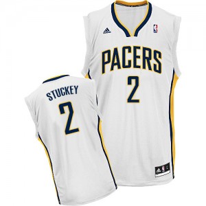 Maillot NBA Blanc Rodney Stuckey #2 Indiana Pacers Home Swingman Homme Adidas