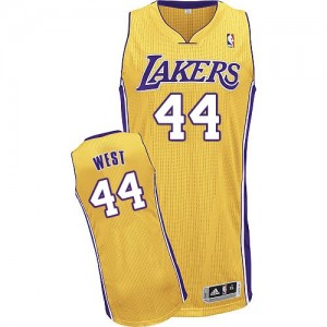 Maillot NBA Or Jerry West #44 Los Angeles Lakers Home Authentic Homme Adidas