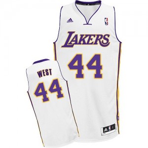 Maillot NBA Blanc Jerry West #44 Los Angeles Lakers Alternate Swingman Homme Adidas