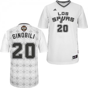 San Antonio Spurs #20 Adidas New Latin Nights Blanc Swingman Maillot d'équipe de NBA sortie magasin - Manu Ginobili pour Homme