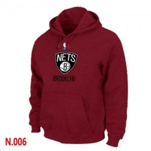 Brooklyn Nets Sweat à capuche d'équipe de NBA - Rouge pour Homme