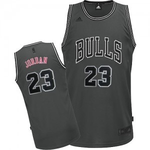 Chicago Bulls #23 Adidas Graystone II Fashion Gris Swingman Maillot d'équipe de NBA prix d'usine en ligne - Michael Jordan pour Homme