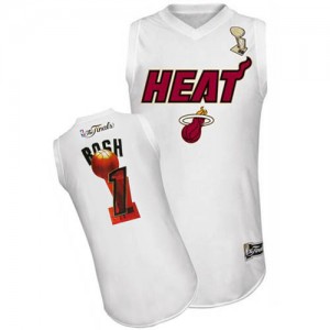 Maillot NBA Swingman Chris Bosh #1 Miami Heat Finals Blanc - Homme