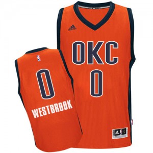 Maillot NBA Swingman Russell Westbrook #0 Oklahoma City Thunder climacool Orange - Homme