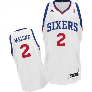 Maillot NBA Swingman Moses Malone #2 Philadelphia 76ers Home Blanc - Homme