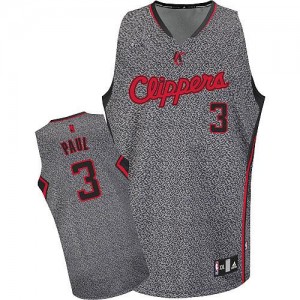 Maillot Authentic Los Angeles Clippers NBA Static Fashion Gris - #3 Chris Paul - Homme