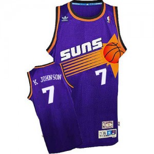 Maillot Adidas Violet Throwback Swingman Phoenix Suns - Kevin Johnson #7 - Homme