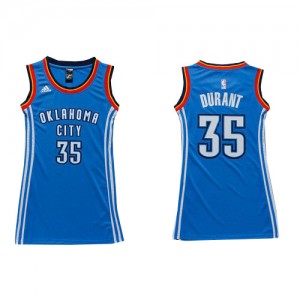Maillot Authentic Oklahoma City Thunder NBA Dress Bleu royal - #35 Kevin Durant - Femme
