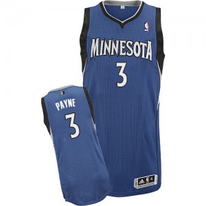 Maillot Authentic Minnesota Timberwolves NBA Road Slate Blue - #3 Adreian Payne - Homme