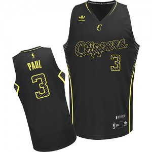 Maillot Adidas Noir Electricity Fashion Swingman Los Angeles Clippers - Chris Paul #3 - Homme