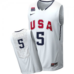 Maillots de basket Authentic Team USA NBA 2010 World Bleu marin - #5 Kevin Durant - Homme