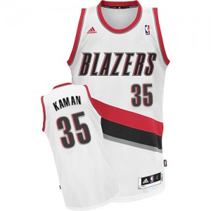 Maillot NBA Swingman Chris Kaman #35 Portland Trail Blazers Home Blanc - Homme