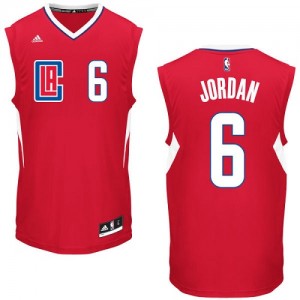 Los Angeles Clippers #6 Adidas Road Rouge Authentic Maillot d'équipe de NBA Prix d'usine - DeAndre Jordan pour Homme
