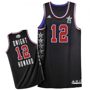 Maillot NBA Noir Dwight Howard #12 Houston Rockets 2015 All Star Swingman Homme Adidas