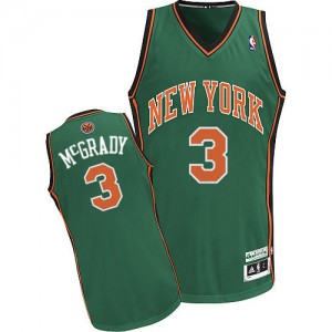 New York Knicks #3 Adidas Vert Authentic Maillot d'équipe de NBA achats en ligne - Tracy McGrady pour Homme