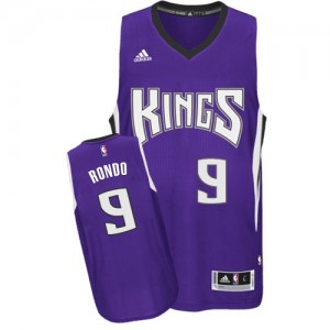 Maillot NBA Sacramento Kings #9 Rajon Rondo Violet Adidas Authentic Road - Enfants