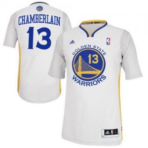Maillot NBA Golden State Warriors #13 Wilt Chamberlain Blanc Adidas Swingman Alternate - Homme