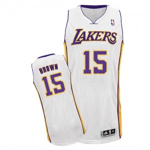 Maillot NBA Blanc Jabari Brown #15 Los Angeles Lakers Alternate Authentic Homme Adidas