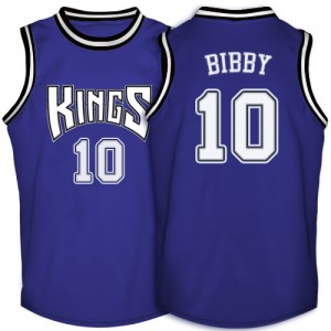 Sacramento Kings Mike Bibby #10 Throwback Authentic Maillot d'équipe de NBA - Violet pour Homme