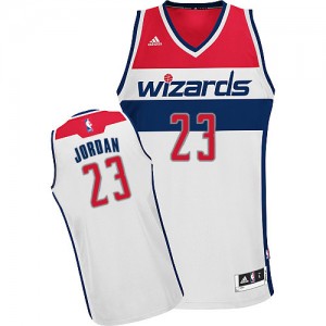 Maillot NBA Washington Wizards #23 Michael Jordan Blanc Adidas Swingman Home - Homme