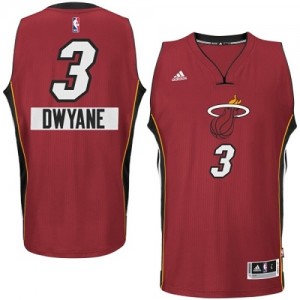 Maillot Authentic Miami Heat NBA 2014-15 Christmas Day Rouge - #3 Dwyane Wade - Homme
