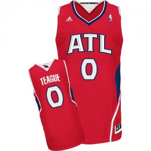 Atlanta Hawks Jeff Teague #0 Alternate Swingman Maillot d'équipe de NBA - Rouge pour Homme
