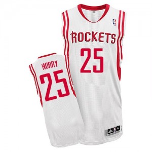 Maillot NBA Authentic Robert Horry #25 Houston Rockets Home Blanc - Homme