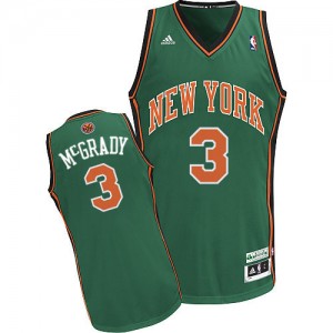 Maillot NBA New York Knicks #3 Tracy McGrady Vert Adidas Swingman - Homme