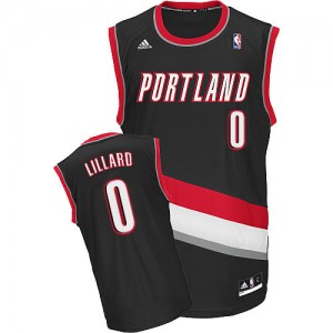 Maillot NBA Swingman Damian Lillard #0 Portland Trail Blazers Road Noir - Femme
