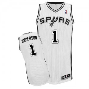 Maillot Adidas Blanc Home Authentic San Antonio Spurs - Kyle Anderson #1 - Homme