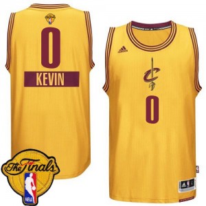 Maillot NBA Cleveland Cavaliers #0 Kevin Love Or Adidas Swingman 2014-15 Christmas Day 2015 The Finals Patch - Homme