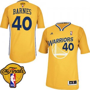 Maillot NBA Or Harrison Barnes #40 Golden State Warriors Alternate 2015 The Finals Patch Swingman Homme Adidas
