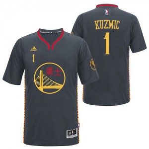 Maillot NBA Noir Ognjen Kuzmic #1 Golden State Warriors Slate Chinese New Year Authentic Homme Adidas